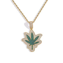 Maple Leaf Pendant Iced out