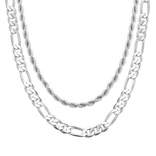 Rope + Figaro Necklace