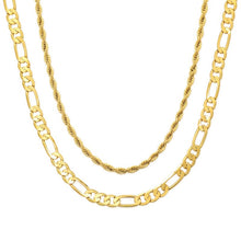 Rope + Figaro Necklace