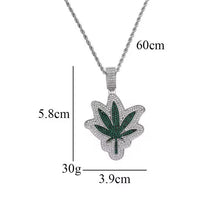 Maple Leaf Pendant Iced out
