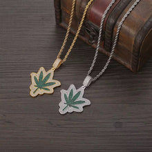 Maple Leaf Pendant Iced out