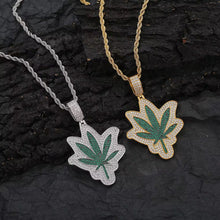 Maple Leaf Pendant Iced out