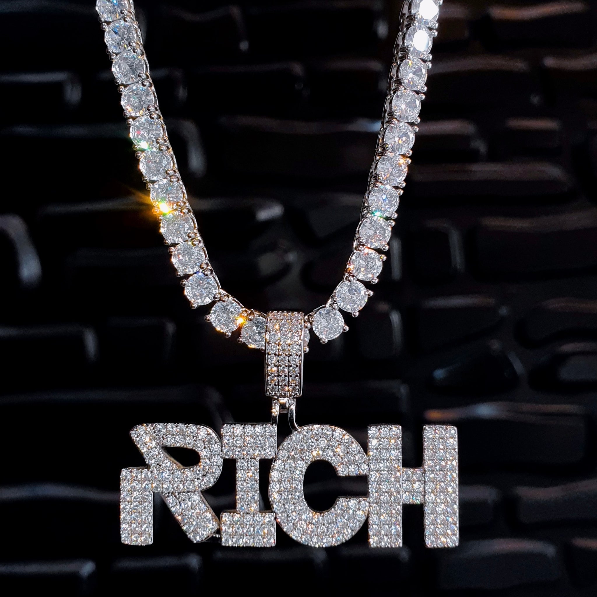 Tennis Chain w/ RICH Pendant