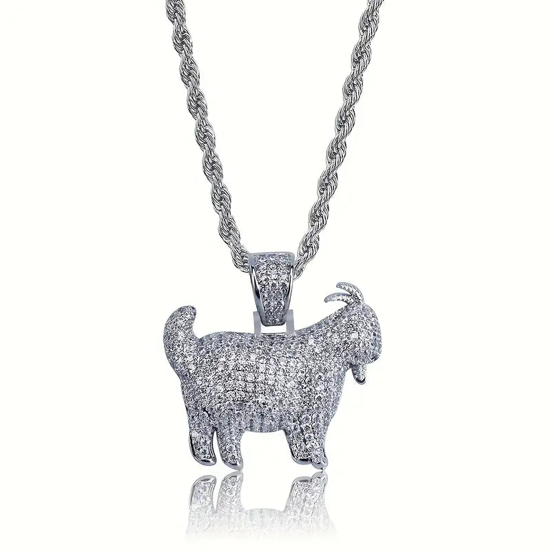 Iced Out Goat Pendant