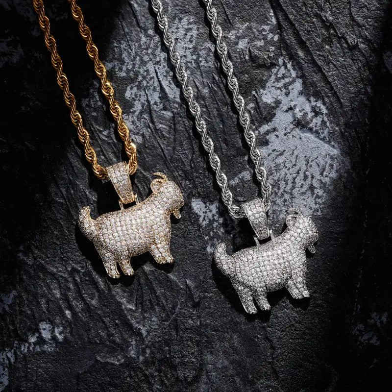 Iced Out Goat Pendant