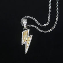 Lightning Bolt Pendant Iced Out