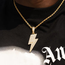 Lightning Bolt Pendant Iced Out
