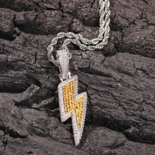 Lightning Bolt Pendant Iced Out