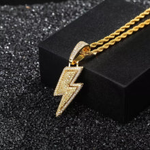 Lightning Bolt Pendant Iced Out
